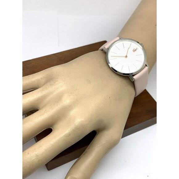Lacoste Women\'s Watch 2001070 Moon Quartz Silver Dial Pink Leather Band … main image 11